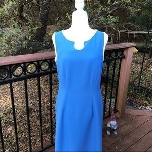 Karen Scott Vintage Blue Keyhole dress sz 10